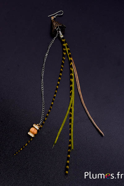 Pendentif avec Coq Grizzly -  17 cm - olive